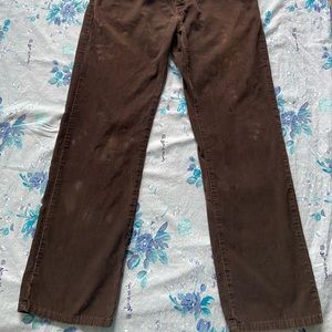Levi Strauss Signature Men’s 31x32 Brown Corduroy Pants Authentic Vintage